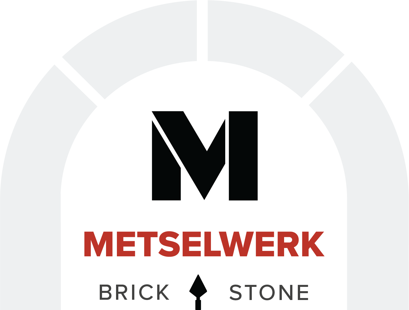 Metselwerk Brick and Stone original arch and trowel logo